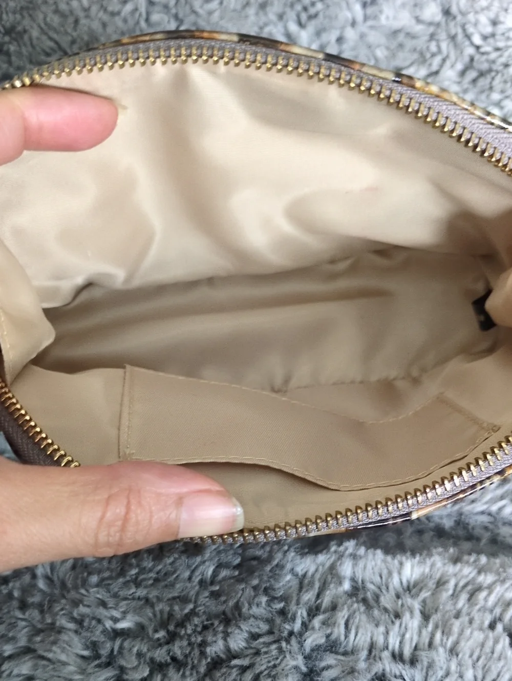 Brahmin Tina Pecan Melbourne Croc-Embossed Cosmetic Case